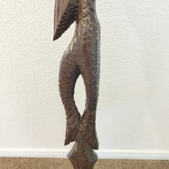 Vintage HANDCARVED African Wood Walking Stick. 40 Inch. Absolutely Beautiful! - Picture 3 of 5